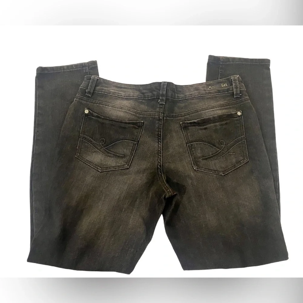 🆕 LEÍ Ashley Lowrise Skinny Black Jeans - Picture 3 of 5